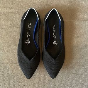 Rothy’s black point shoe